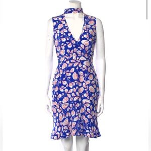 SALONI blue shell dress